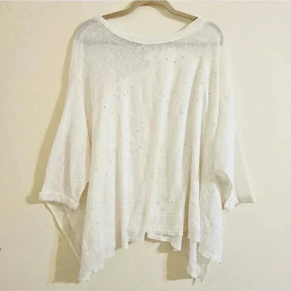 Free People Cotton Eyelet Sweater - Picture 1 of 5